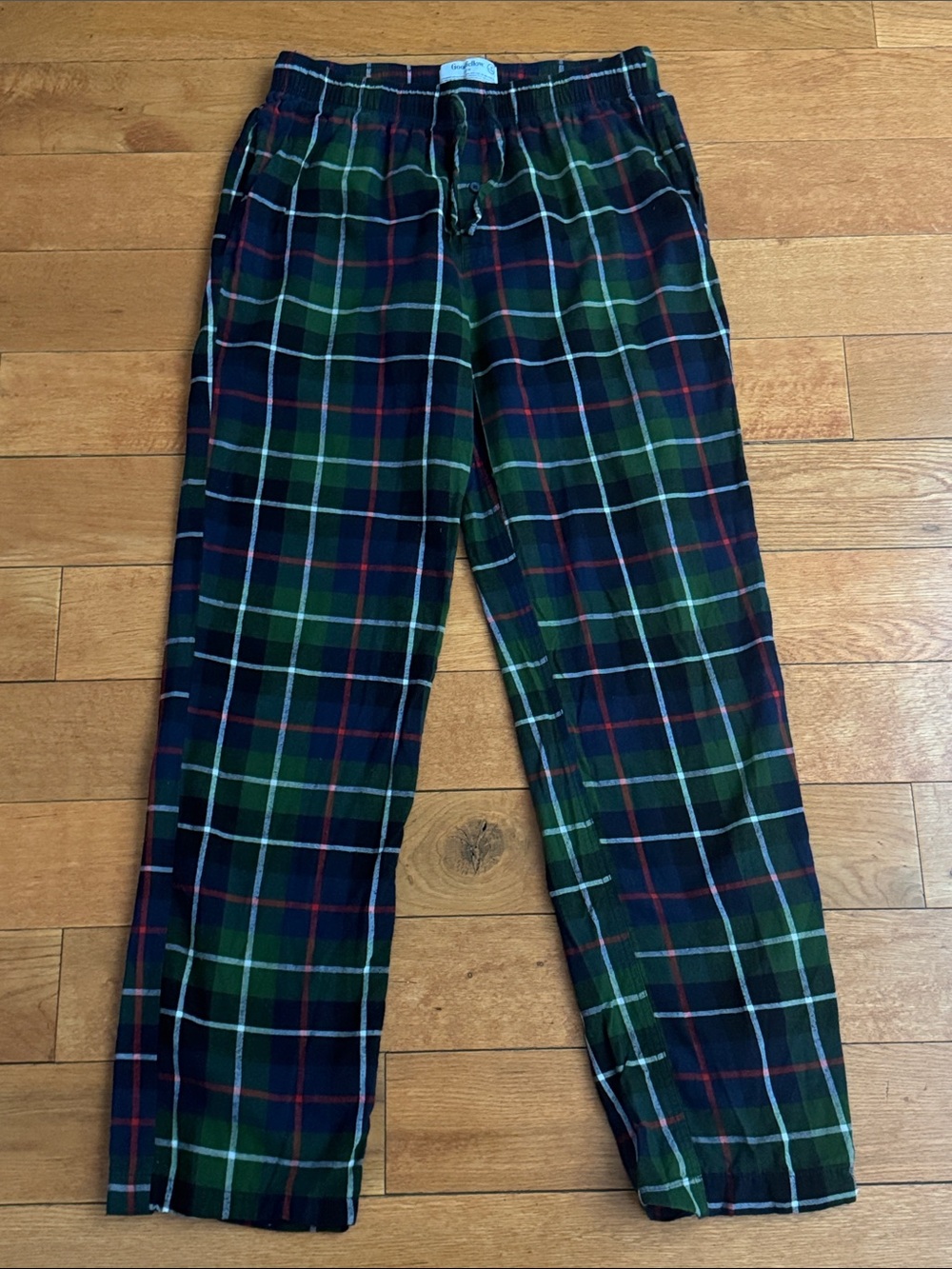 Goodfellow & Co. mens green plaid pajama pants size M.